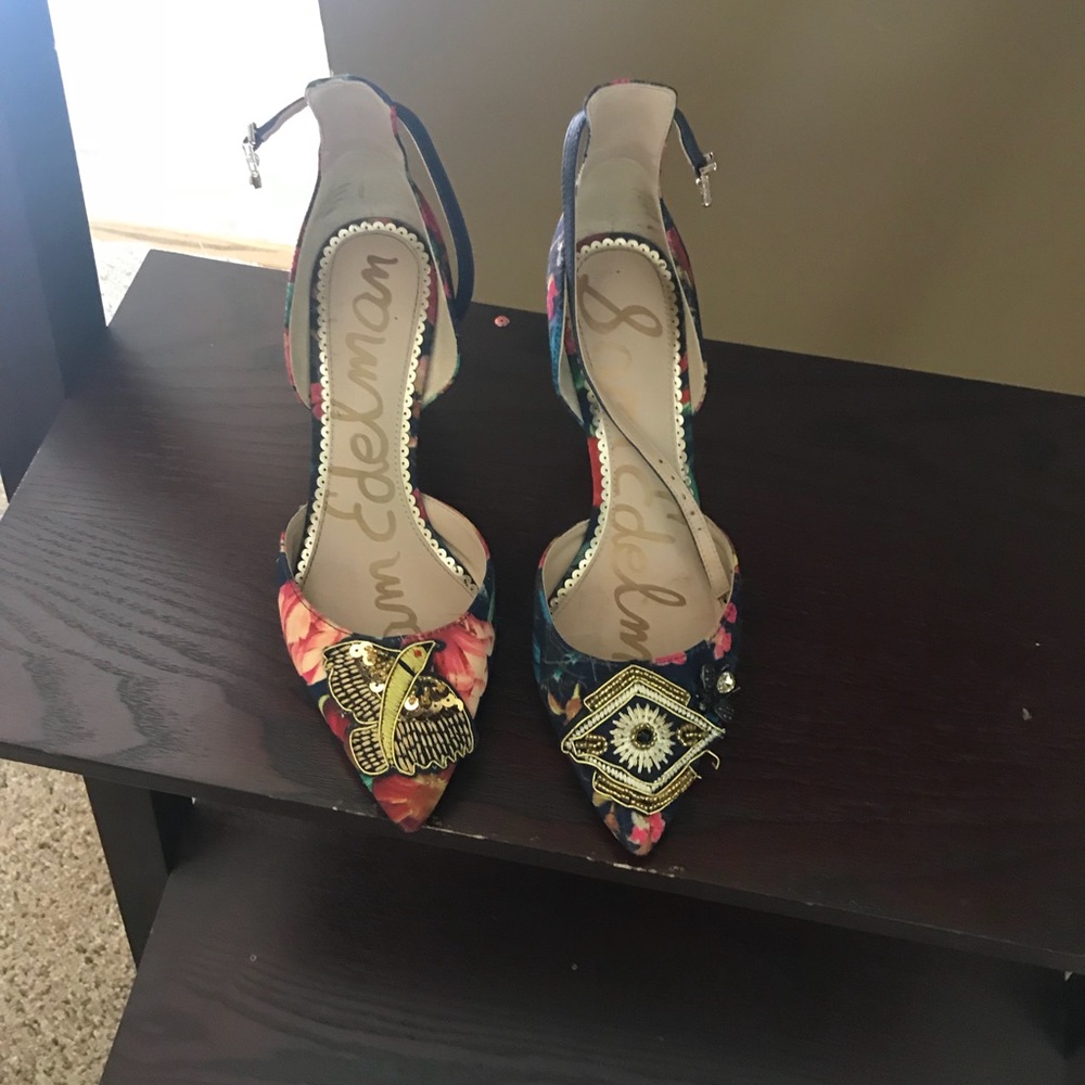Sam Edelman floral heel